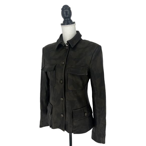 Coogi Australia Vintage Camo Leather Blazer Jacket - Picture 6 of 11